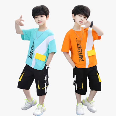 set boys sport fashion side graphic CHN 38 (033003) - setelan anak laki-laki (ONLY 2PCS)
